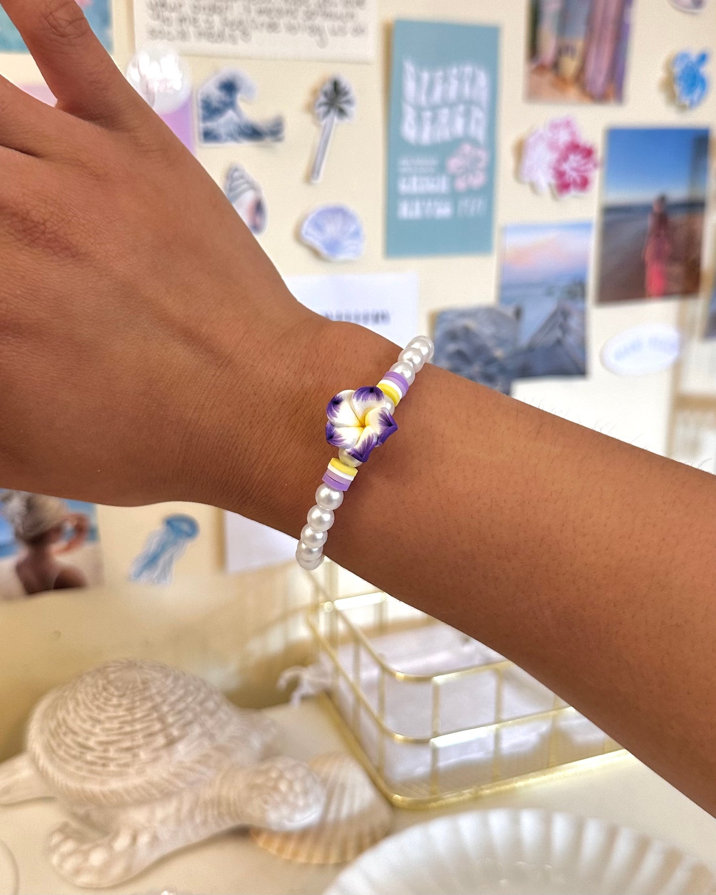 Hibiscus Pearl Bracelet