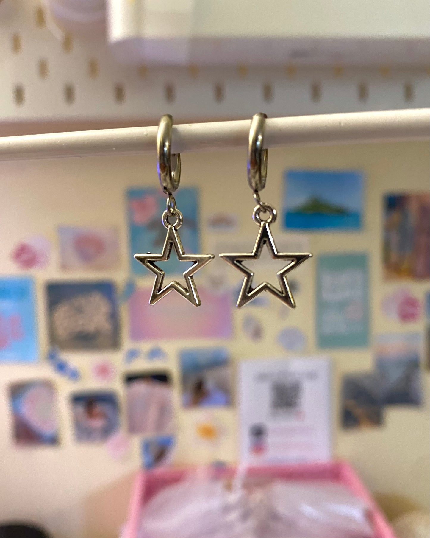 Silver Star Earrings