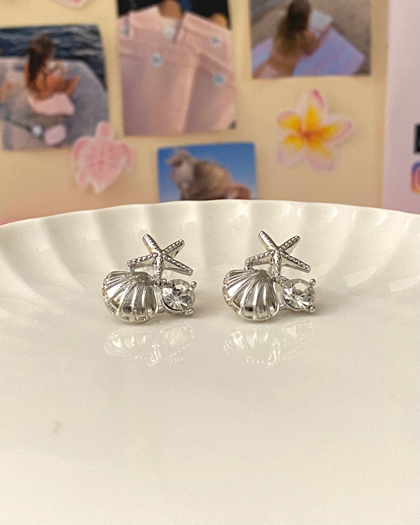 Silver Coastal Earrings