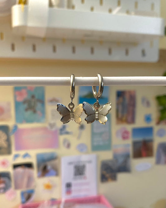 Silver Butterfly Earrings
