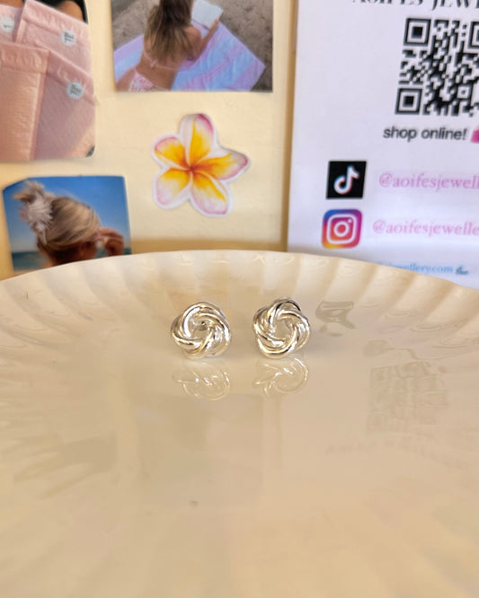 Silver Twist Earrings
