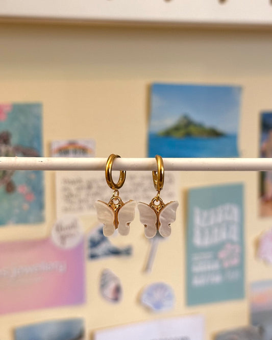 Gold Butterfly Earrings