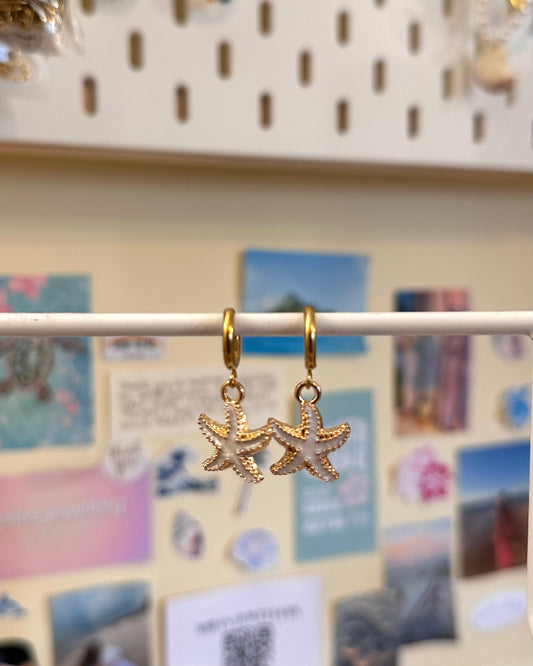 Gold Starfish Earrings