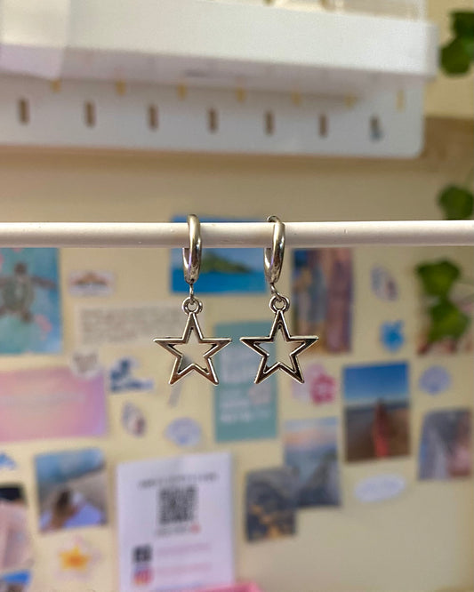 Silver Star Earrings